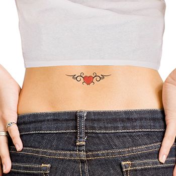 Red Tribal Hearts (2 Tattoos) - Image 2