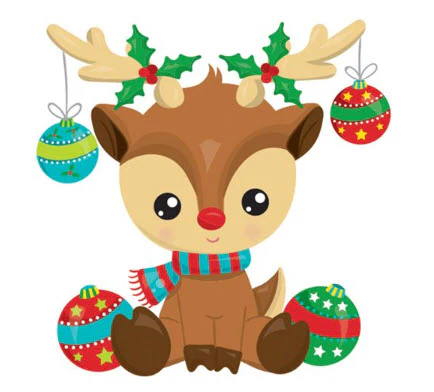 Reindeer With Ornaments Tattoo