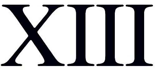 Roman Numeral 13 (Thirteen) Tattoo (3 tattoos) - Image 2