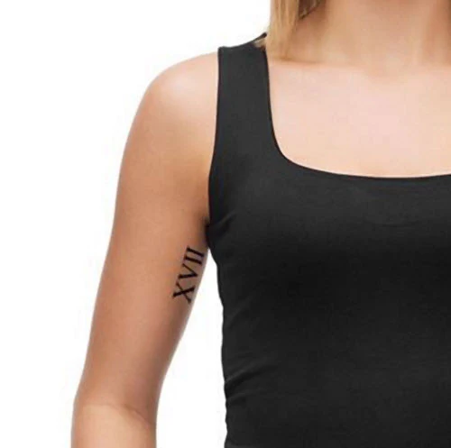 Roman Numeral 17 (Seventeen) Tattoo (3 tattoos) - Image 3