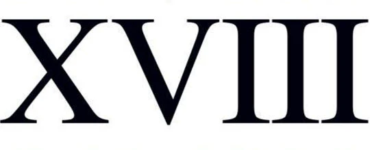 Roman Numeral 18 (Eighteen) Tattoo (3 tattoos) - Image 2