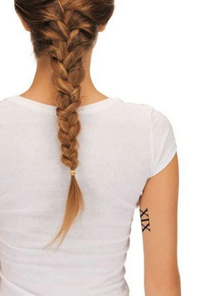 Roman Numeral 19 (Nineteen) Tattoo (3 tattoos) - Image 3