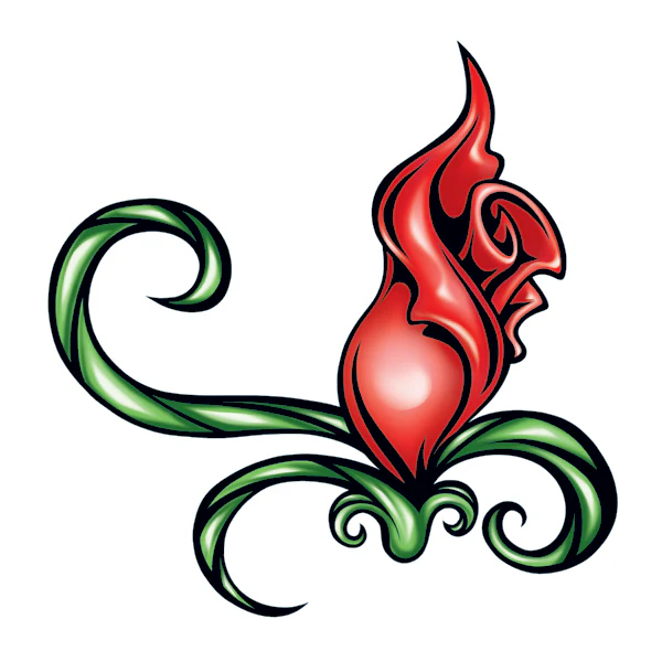 Rose Bud Tattoo