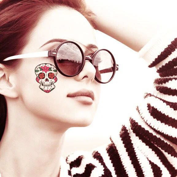 Roses Skull Day of the Dead Tattoo - Image 2