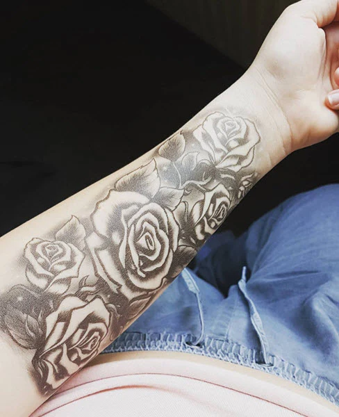 Roses Sleeve Tattoo - Image 8