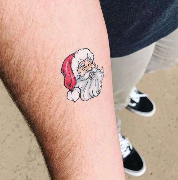 Santa With Beard Tattoo - Image 3