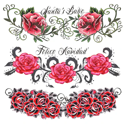 Santa's Babe Tattoos
