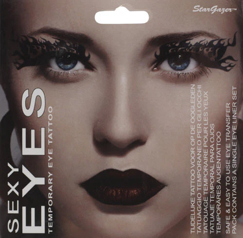 Sexy Eyes Temporary Tattoos - Flames