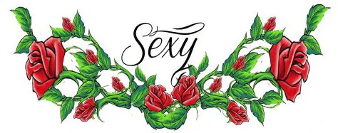 Sexy Roses Band Tattoo