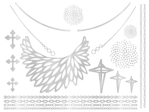 Silver Chains, Crosses & Dots (20 Tattoos) - Image 2