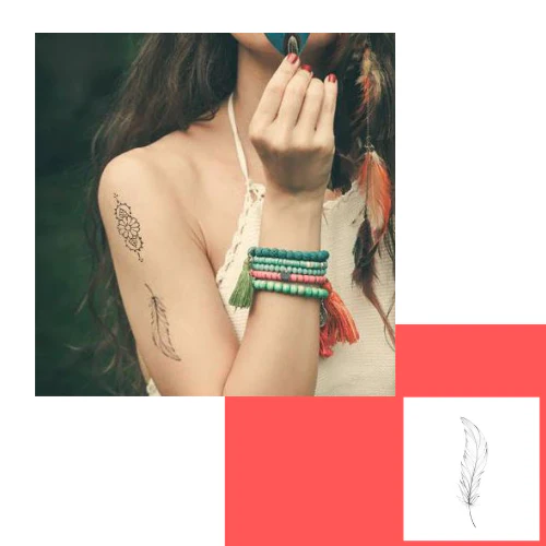 Simple Feather Tattoo