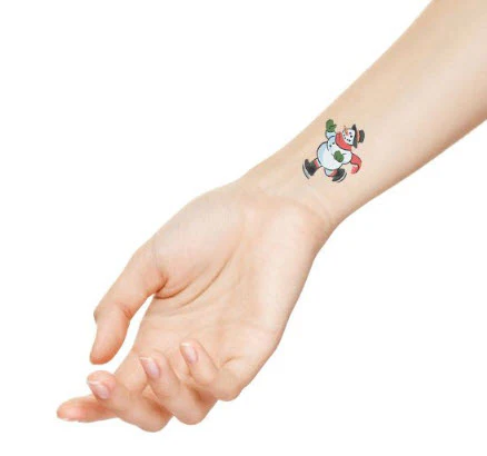 Skating Snowman Tattoo - Image 2