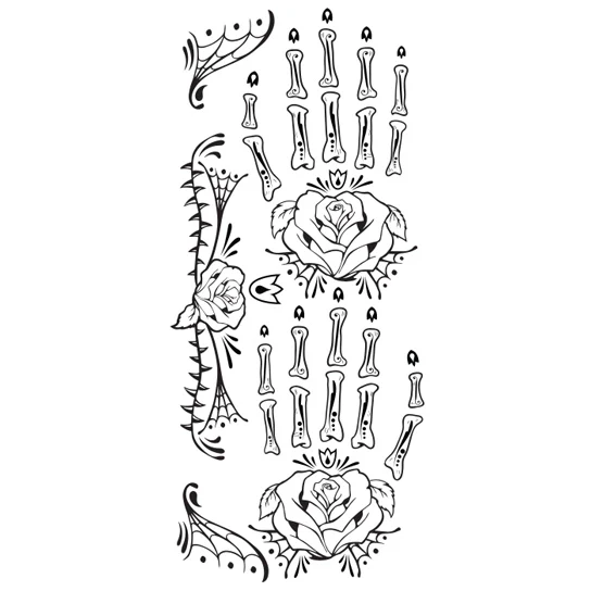 Skeleton Hand Bones Tattoo
