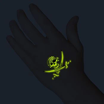 Skull and Swords - Glow Tattoo - Image 3