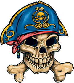 Skull & Pirate Hat Tattoo