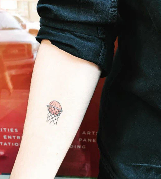 Small Basketball Dunk Tattoo - Image 3