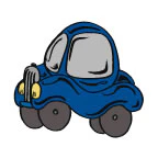 Small Blue Car Tattoo
