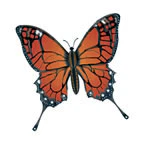 Small Brown Butterfly Tattoo