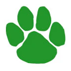 Small Green Paw Tattoo