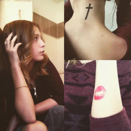 Small Kissing Lips Tattoo - Image 2