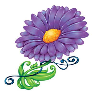Small Purple Floret Tattoo