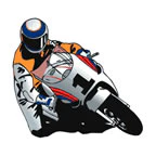 Small Race Motorcycle Tattoo