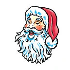Small Santa & Beard Tattoo