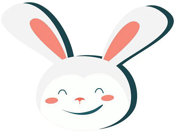 Small Smiling Bunny Tattoo