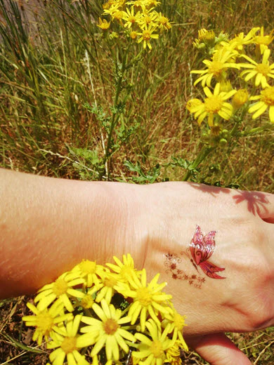 Small Tropical Butterfly Tattoo - Image 2