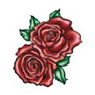 Small Twin Roses Tattoo