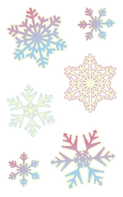 Snow Stars Glow Temporary Tattoo