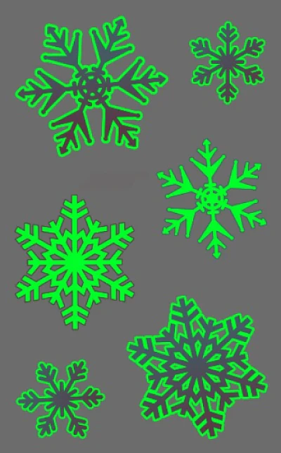 Snow Stars Glow Temporary Tattoo - Image 2