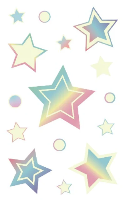 Sparkling Stars Glow Temporary Tattoo