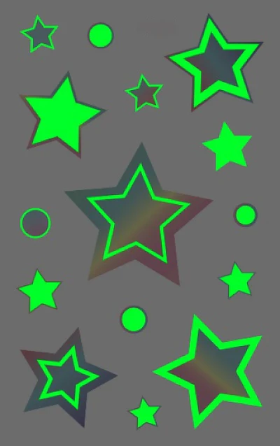 Sparkling Stars Glow Temporary Tattoo - Image 2