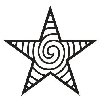 Spiral Star Tattoo