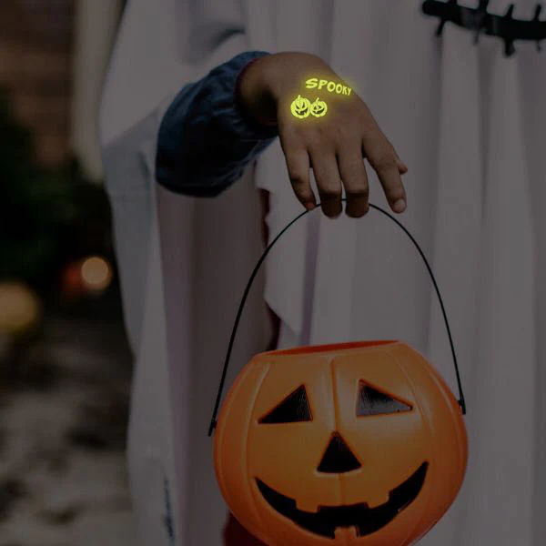 Spooky Glow-In-The-Dark Tiny Tats Tattoo Set - Image 4