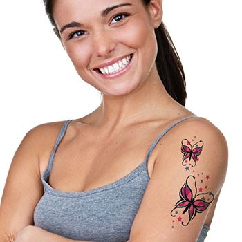 Star Butterflies Fashion Tattoo - Image 2