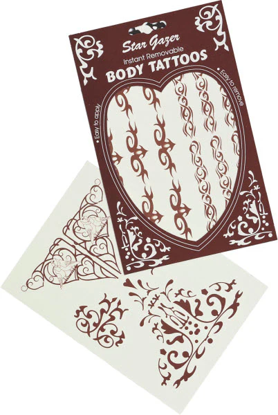 Stargazer Brown Henna Body Tattoos