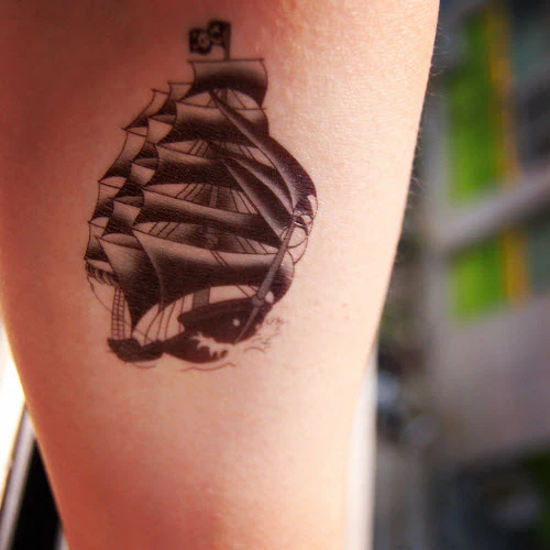 Strepik Pirate Ship Tattoo