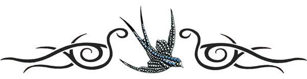 Swallow Charm Band Tattoo