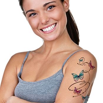 Swinging Butterflies Fashion Tattoo - Image 2