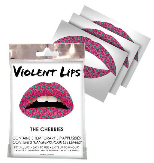 The Cherries Violent Lips (3 Lip Tattoo Sets)