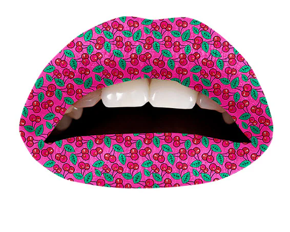 The Cherries Violent Lips (3 Lip Tattoo Sets) - Image 2