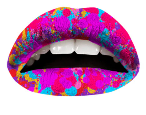 The Paint Splatter Violent Lips (3 Lip Tattoo Sets) - Image 2