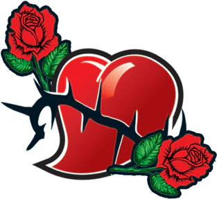 Thorned Heart Roses Tattoo