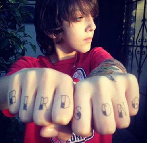 Traditional Black Letters Tattoo - Image 4