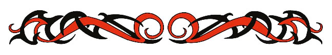 Tribal Armband Red Thorns Tattoo