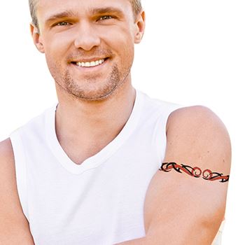 Tribal Armband Red Thorns Tattoo - Image 2