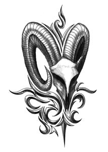 Tribal Big Horn Tattoo