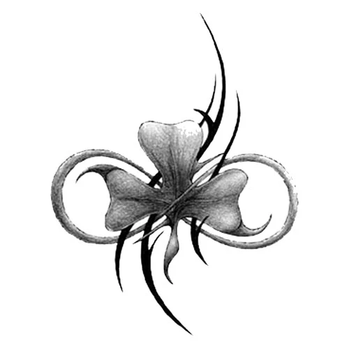 Tribal Clover Bow Tattoo - Image 2
